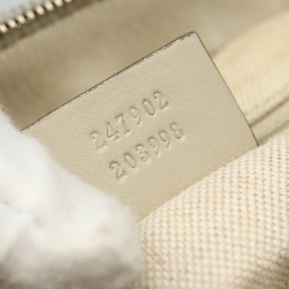 GUCCI GG Canvas Hand Bag 2way Beige Gold 247902 Auth 151442 - Picture 12 of 16